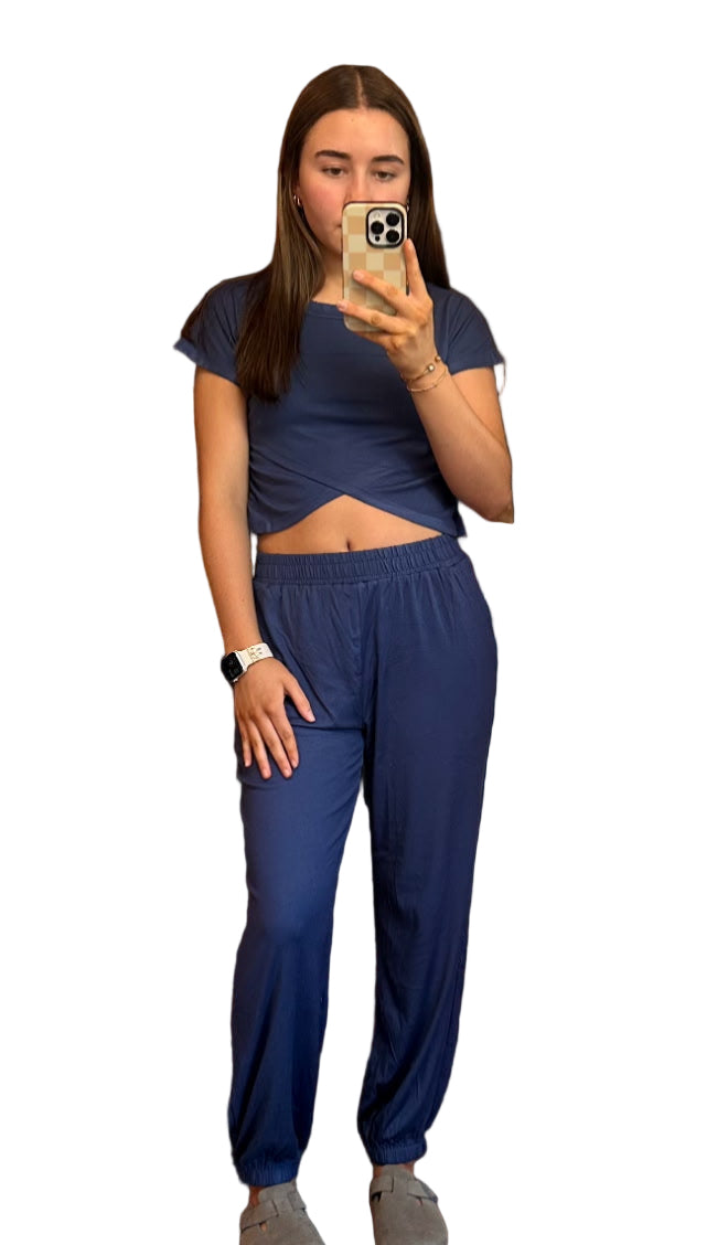 Lily Crop Top and Pants Set