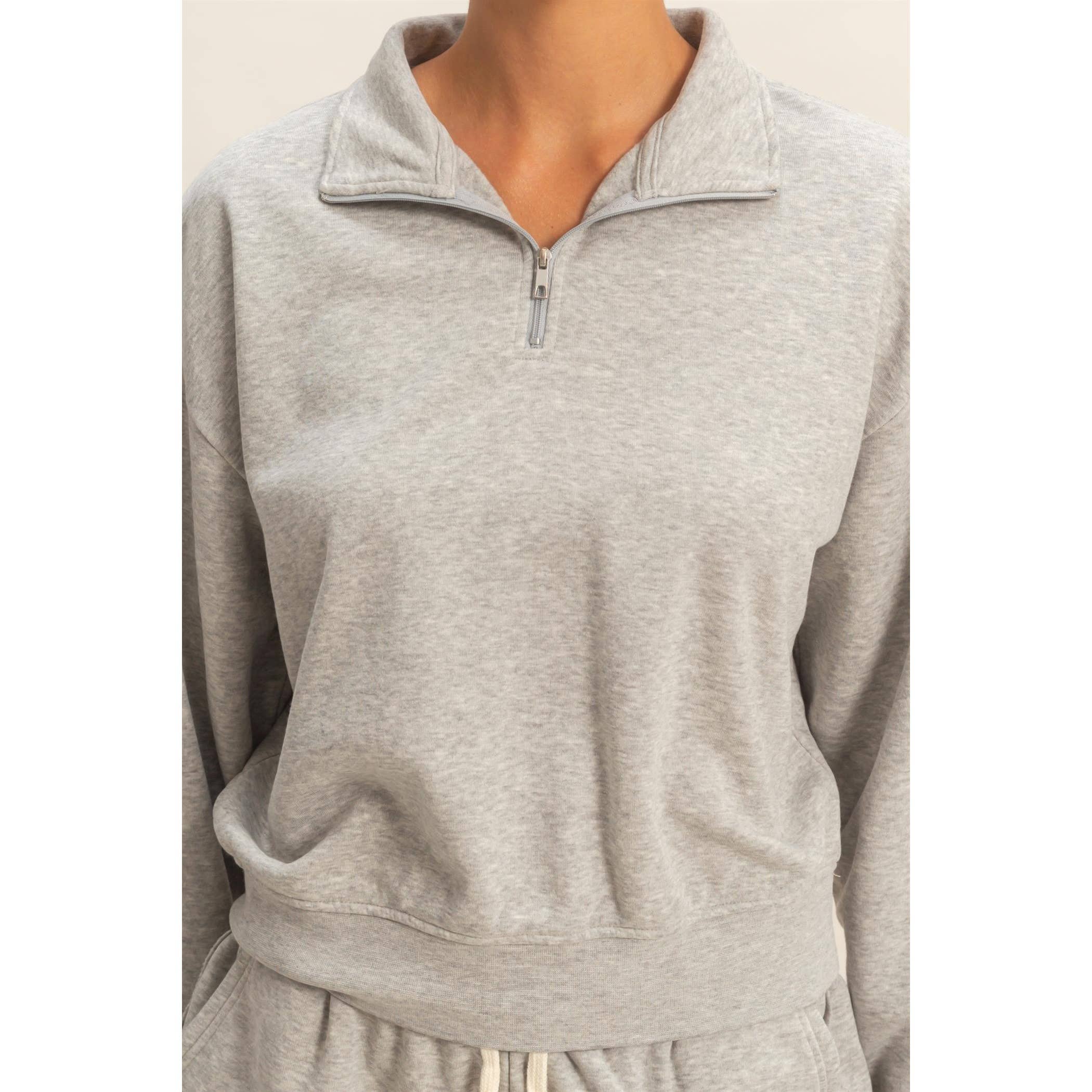 Half-Zip Burnout French Terry Pullover