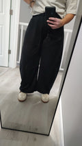 Cotton French Terry Barrel Pants