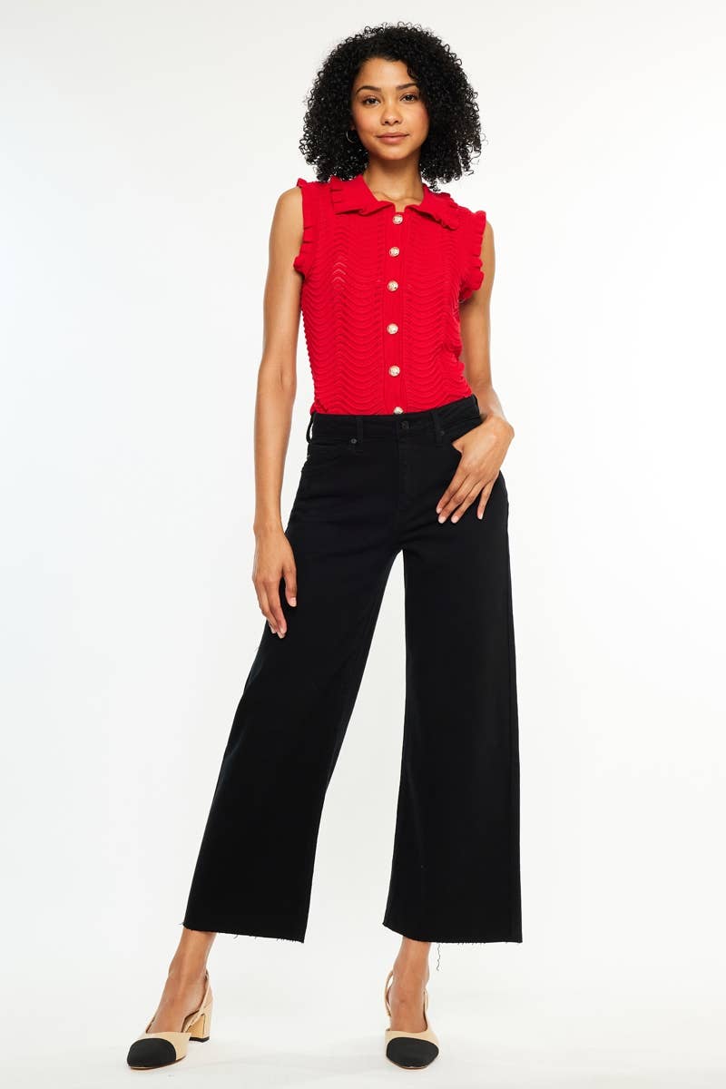 Holly High Rise Crop Wide Leg Jeans