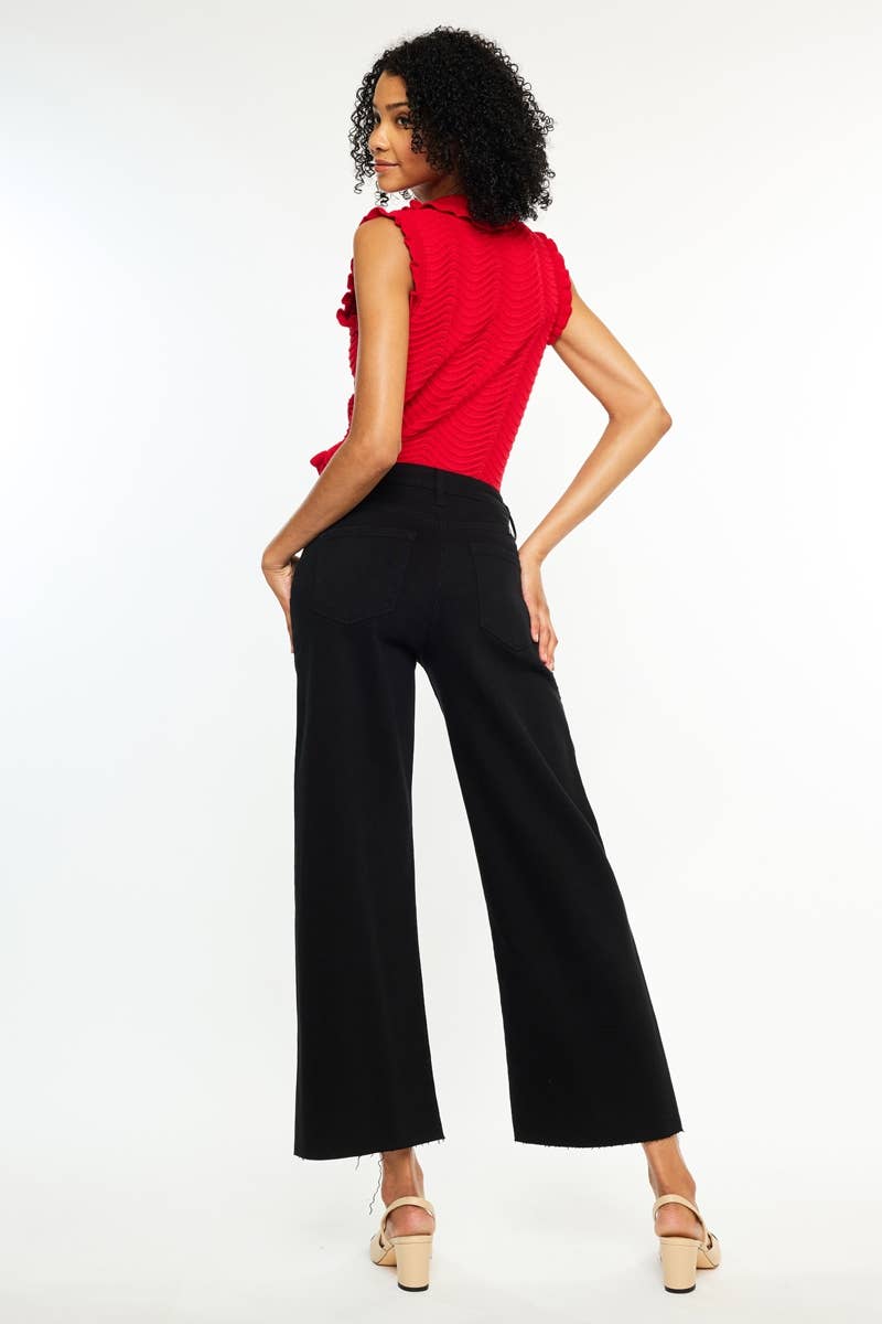 Holly High Rise Crop Wide Leg Jeans