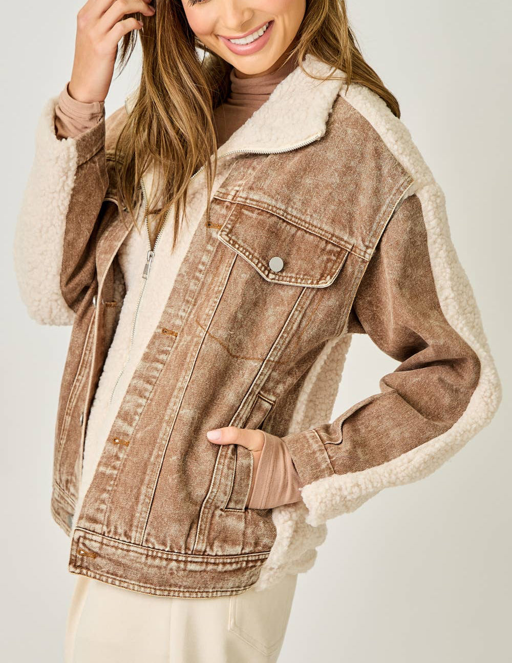 Kades Denim Sherpa Jacket