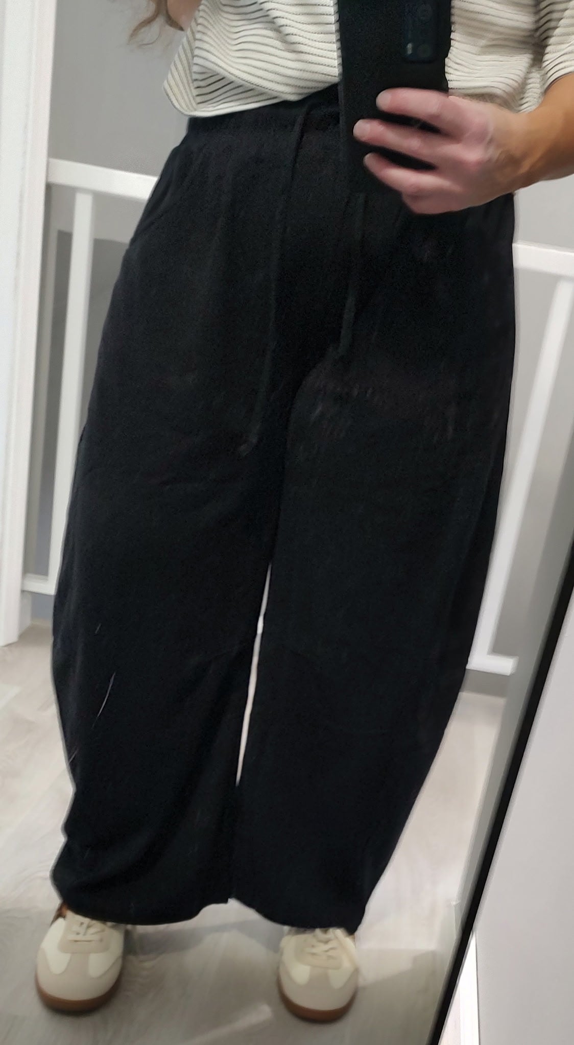Cotton French Terry Barrel Pants