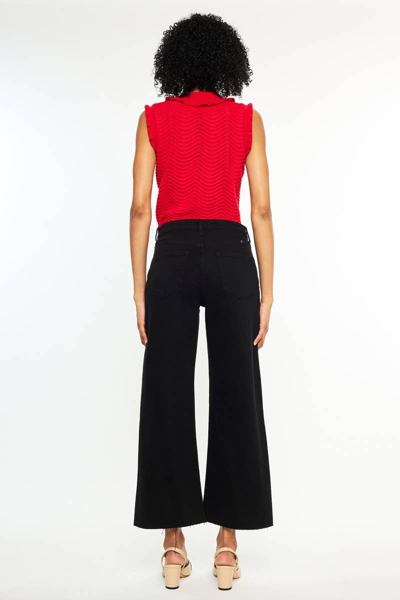 Holly High Rise Crop Wide Leg Jeans