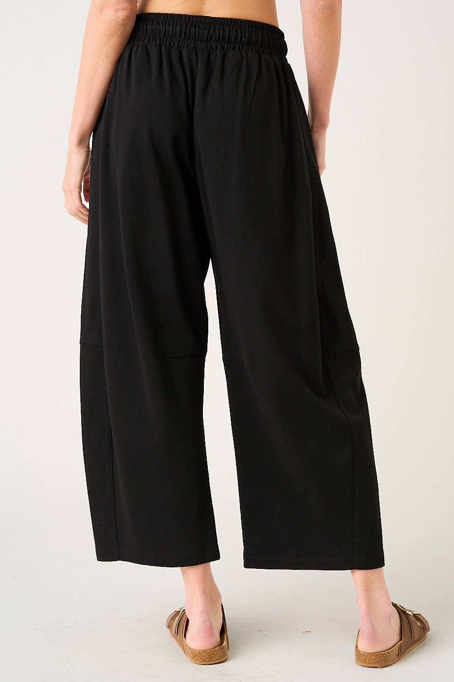 Cotton French Terry Barrel Pants