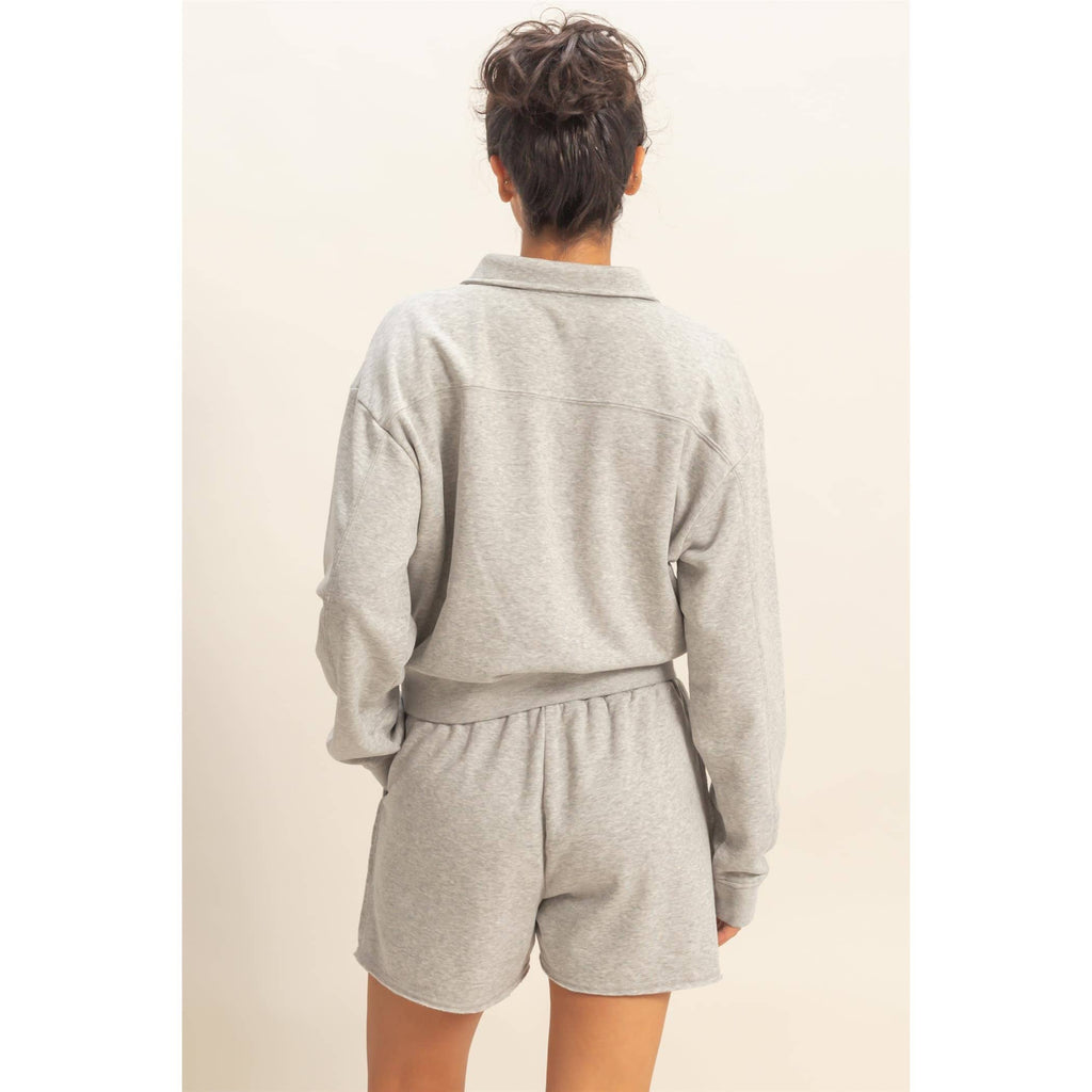 Half-Zip Burnout French Terry Pullover