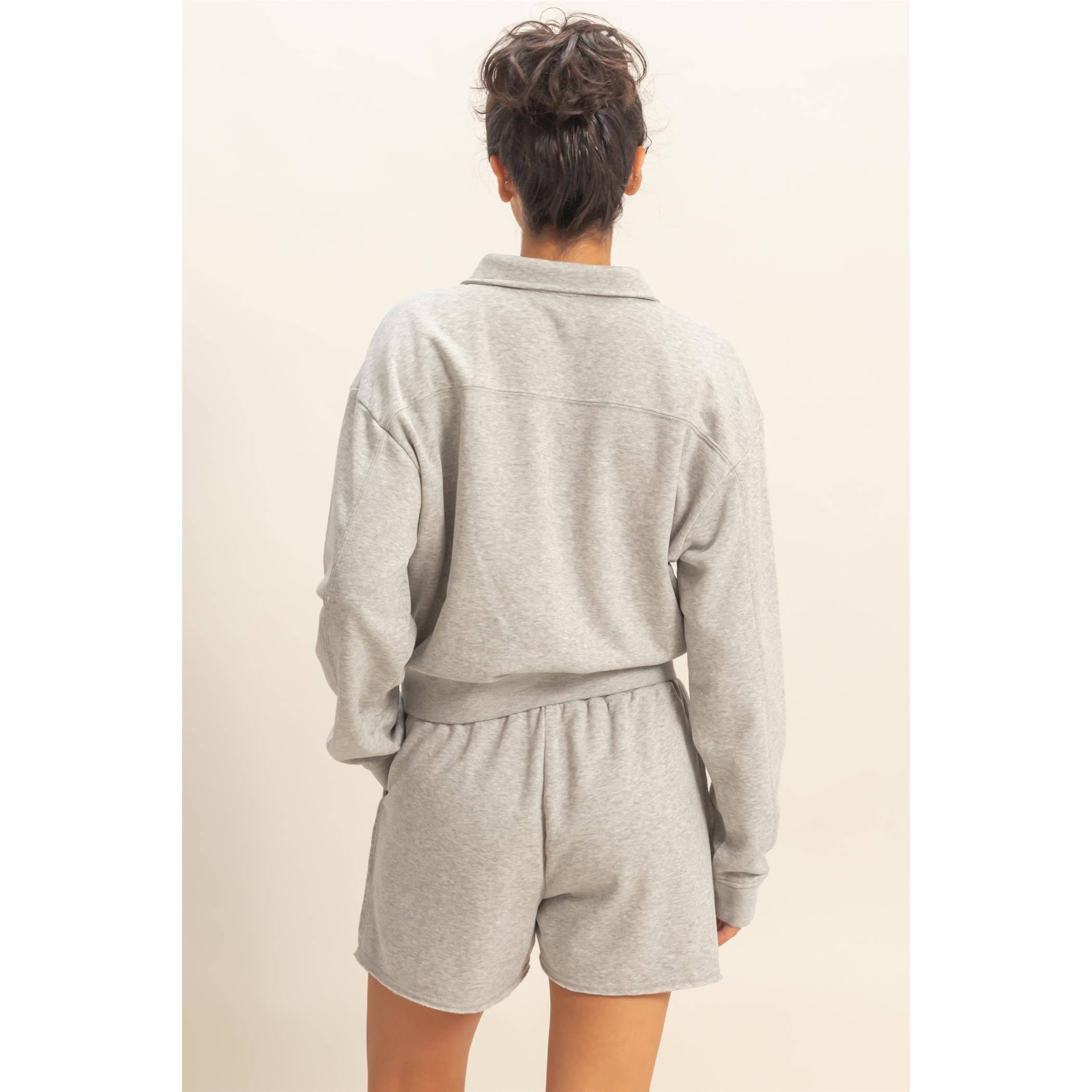 Half-Zip Burnout French Terry Pullover