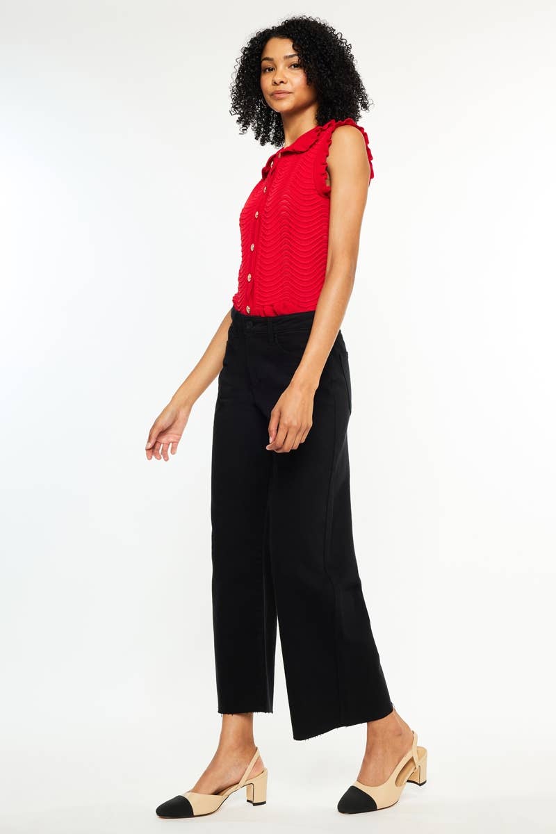 Holly High Rise Crop Wide Leg Jeans