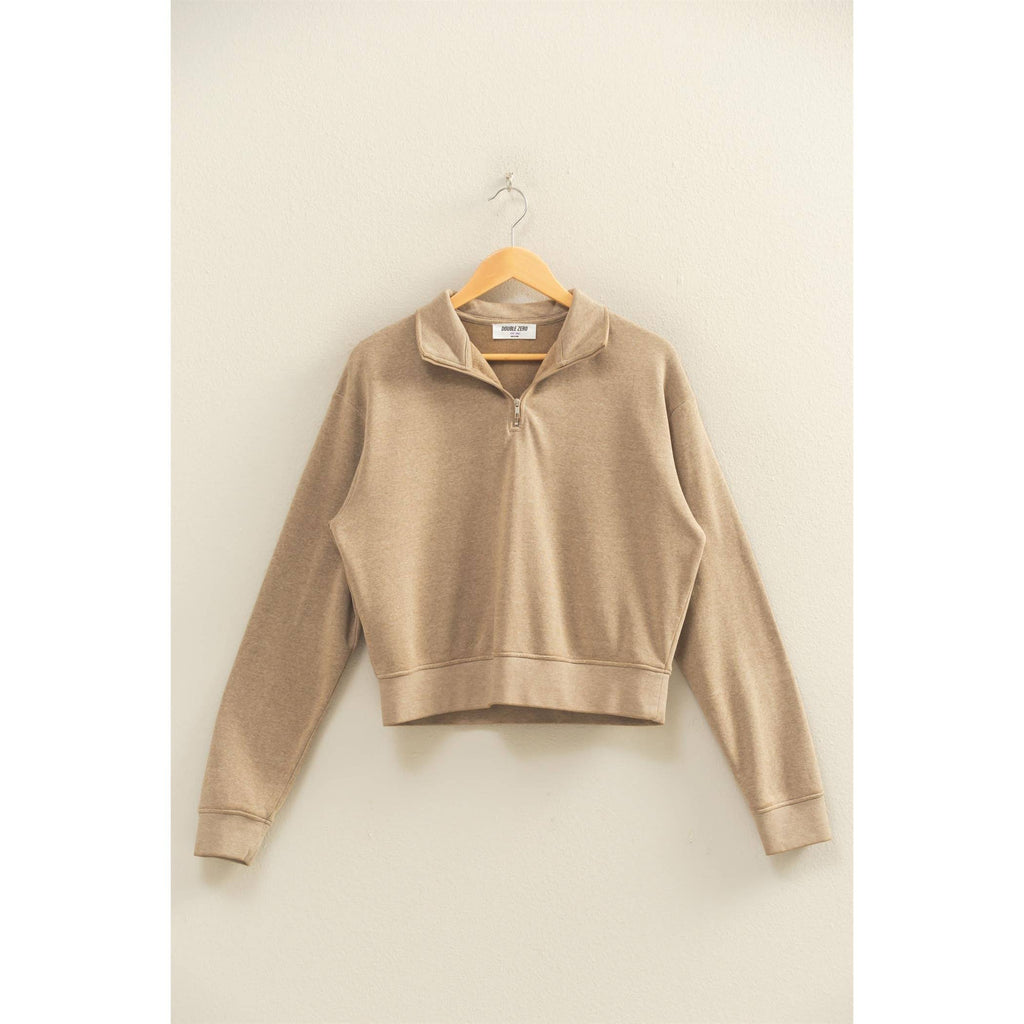 Half-Zip Burnout French Terry Pullover